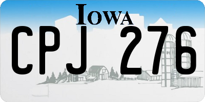 IA license plate CPJ276