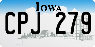IA license plate CPJ279