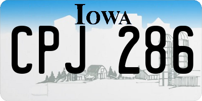 IA license plate CPJ286