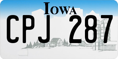 IA license plate CPJ287