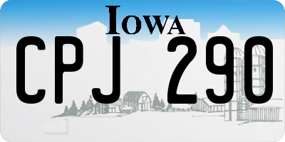 IA license plate CPJ290