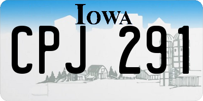 IA license plate CPJ291