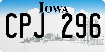 IA license plate CPJ296