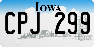 IA license plate CPJ299