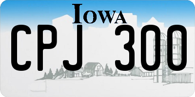 IA license plate CPJ300