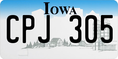 IA license plate CPJ305