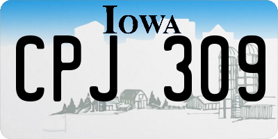 IA license plate CPJ309