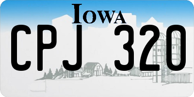 IA license plate CPJ320