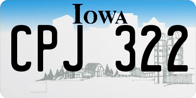 IA license plate CPJ322