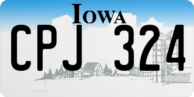 IA license plate CPJ324