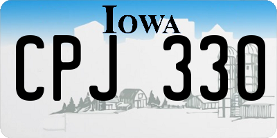 IA license plate CPJ330