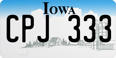 IA license plate CPJ333
