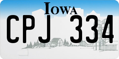 IA license plate CPJ334