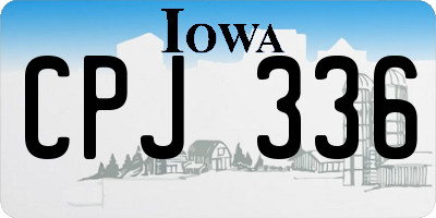 IA license plate CPJ336