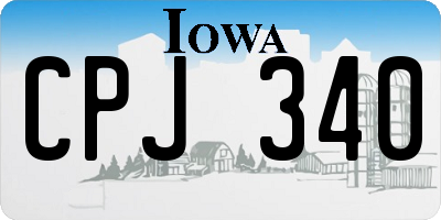 IA license plate CPJ340