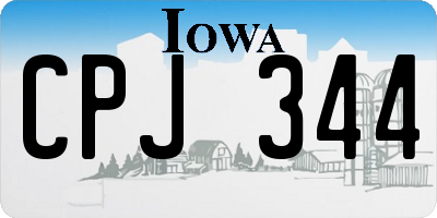 IA license plate CPJ344
