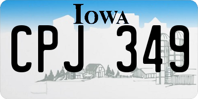 IA license plate CPJ349