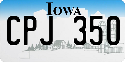 IA license plate CPJ350