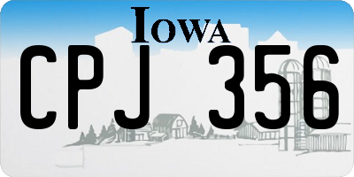 IA license plate CPJ356