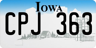 IA license plate CPJ363