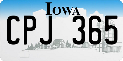 IA license plate CPJ365