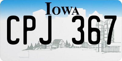 IA license plate CPJ367
