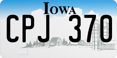 IA license plate CPJ370
