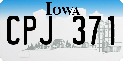 IA license plate CPJ371