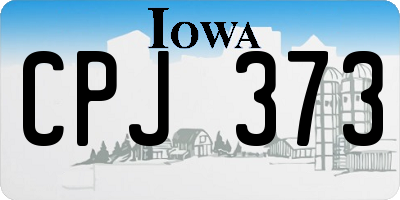 IA license plate CPJ373