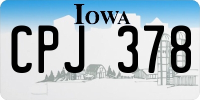 IA license plate CPJ378
