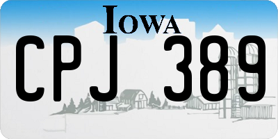 IA license plate CPJ389