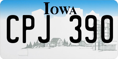IA license plate CPJ390