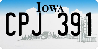IA license plate CPJ391
