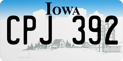 IA license plate CPJ392
