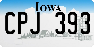 IA license plate CPJ393