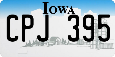 IA license plate CPJ395