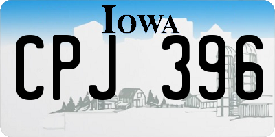 IA license plate CPJ396