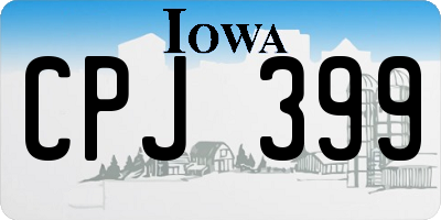IA license plate CPJ399