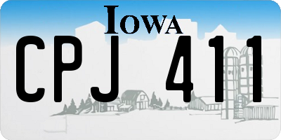 IA license plate CPJ411