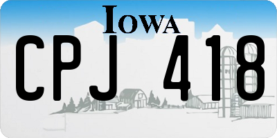 IA license plate CPJ418