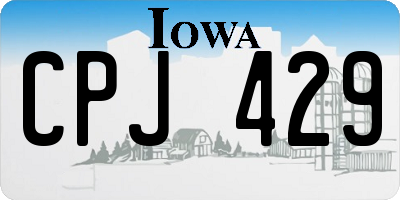 IA license plate CPJ429