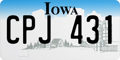 IA license plate CPJ431