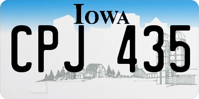IA license plate CPJ435