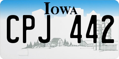 IA license plate CPJ442