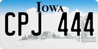 IA license plate CPJ444