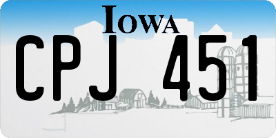 IA license plate CPJ451