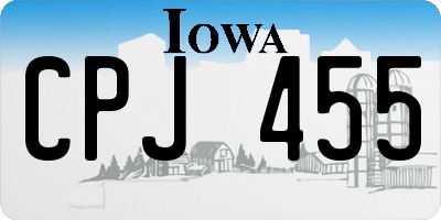 IA license plate CPJ455