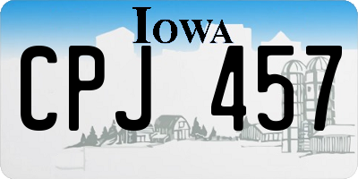 IA license plate CPJ457