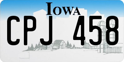 IA license plate CPJ458