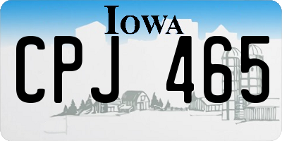 IA license plate CPJ465
